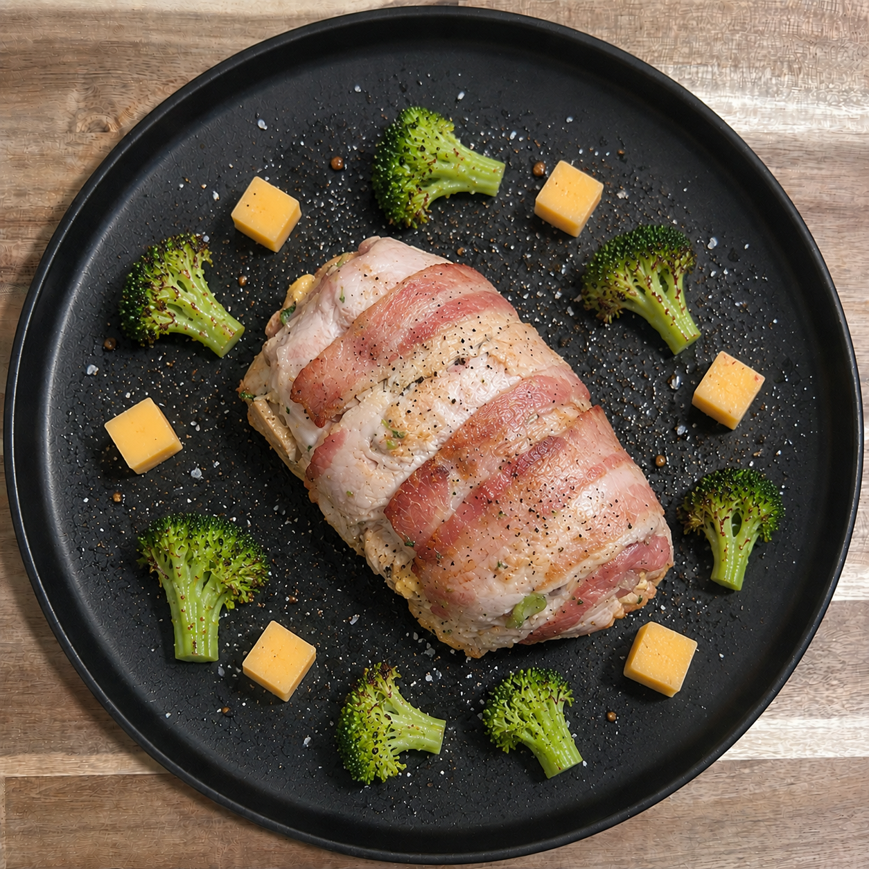 Bacon Wrapped Cheddar Broccoli Chicken Breast