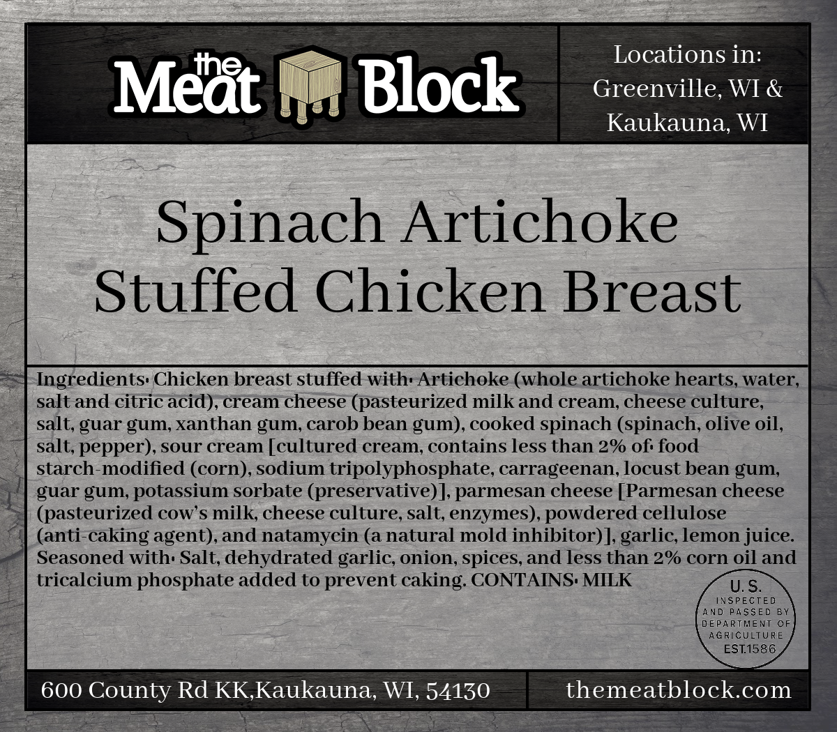 Spinach Artichoke Stuffed Chicken Breast
