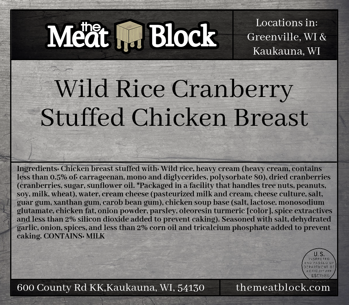 Wild Rice Cranberry Stuffed Chicken Breast